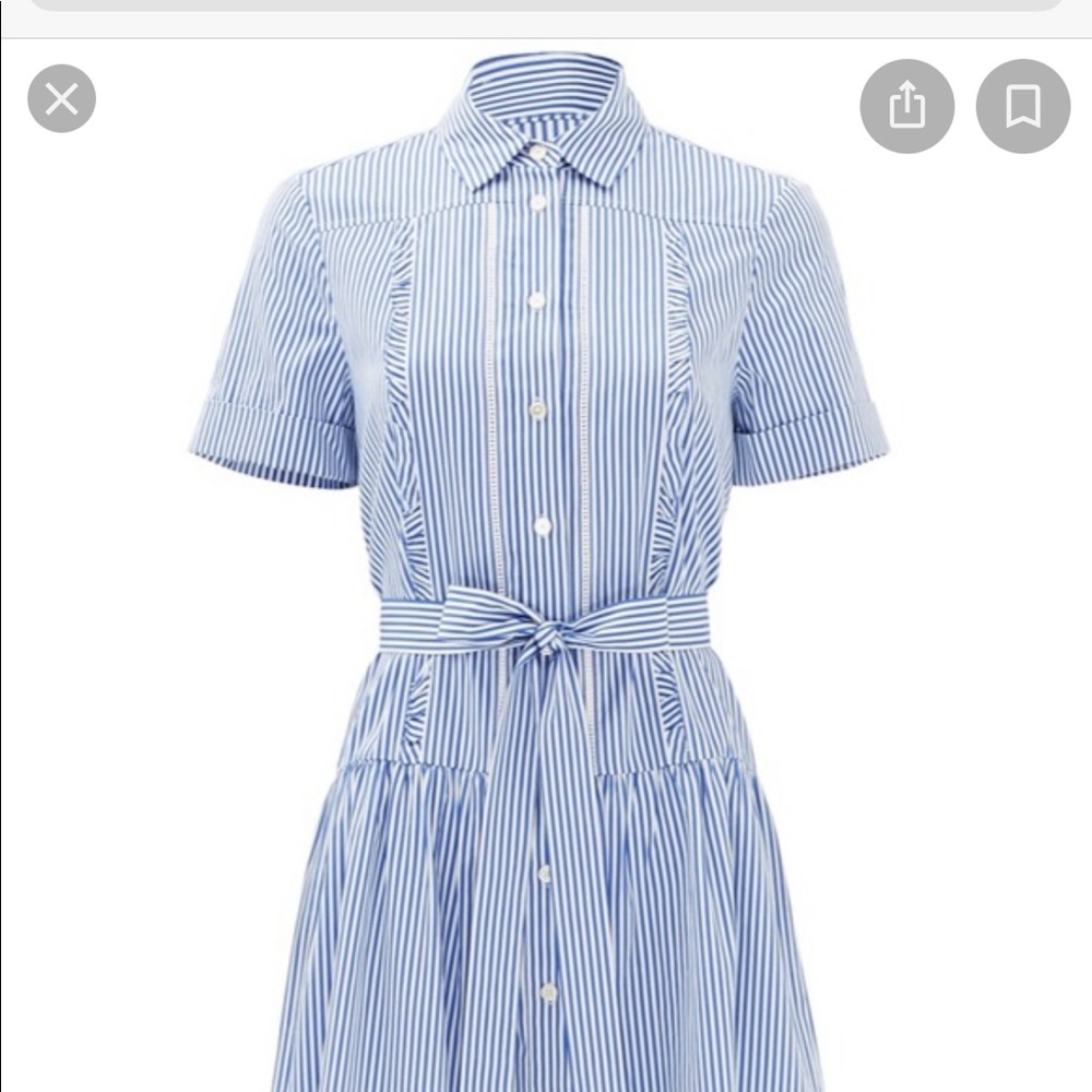 Kate spade pinstripe pleated dress